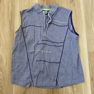 Jamie Saddock Quarter Zip Sleeveless Golf Top